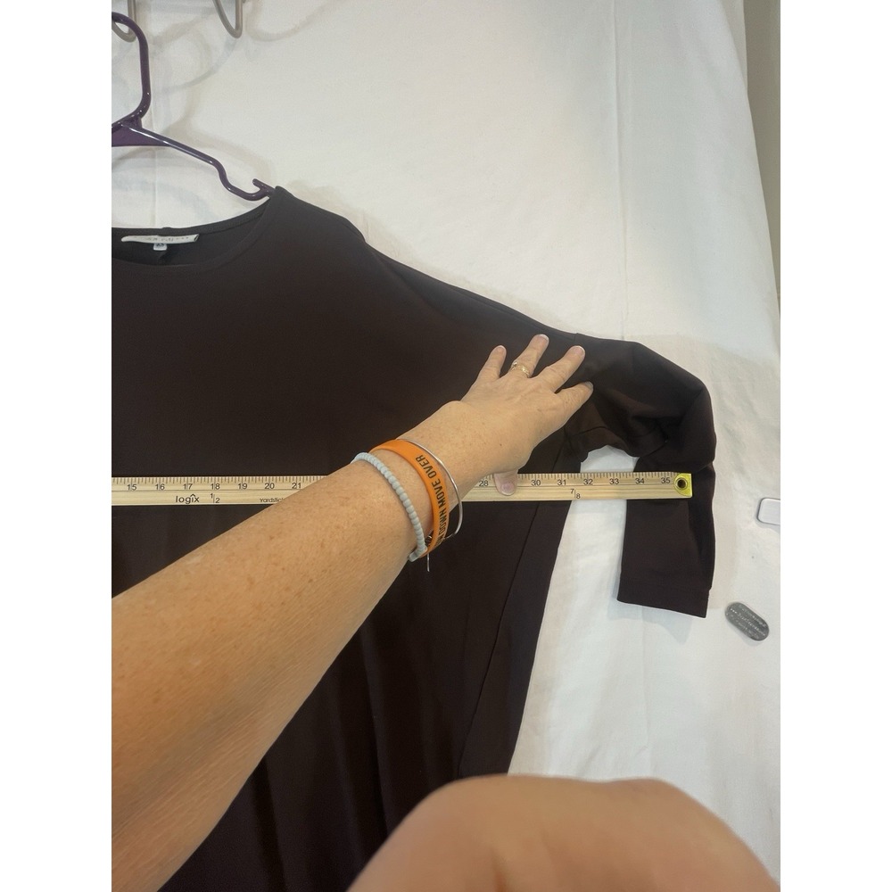 Bryn‎ Walker Dolman Sleeve Dress Women Sz XS Brown 3/4 Sleeve USA Knee Length - Picture 6 of 9